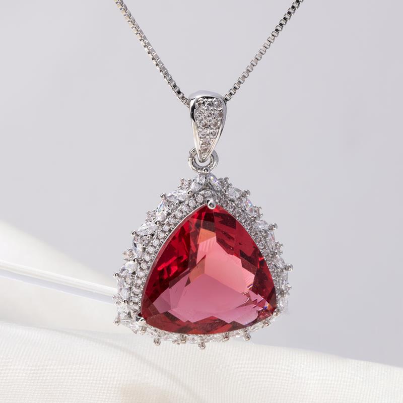 Women's Red Trilliant Necklace