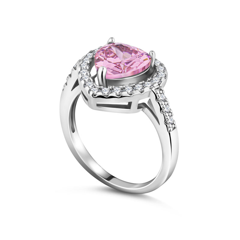 Women's Pink Heart Ring