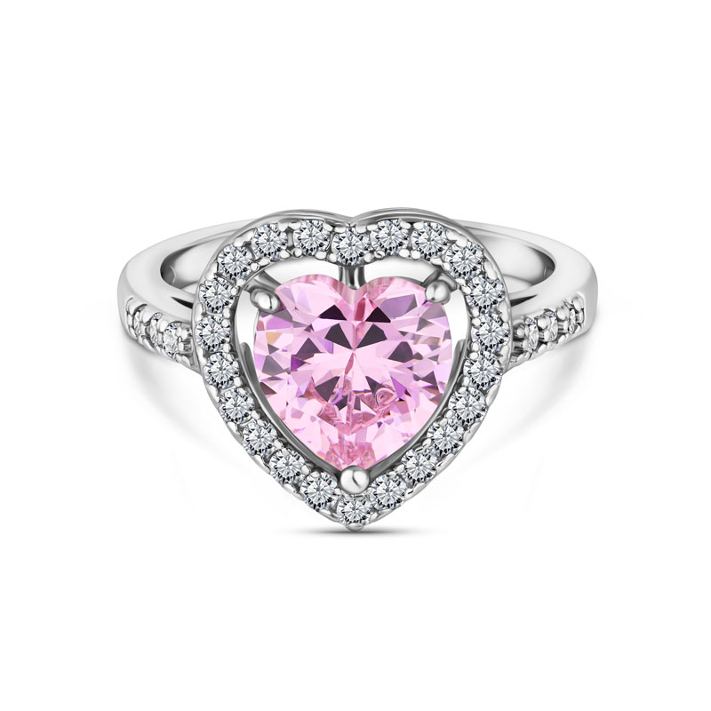 Women's Pink Heart Ring