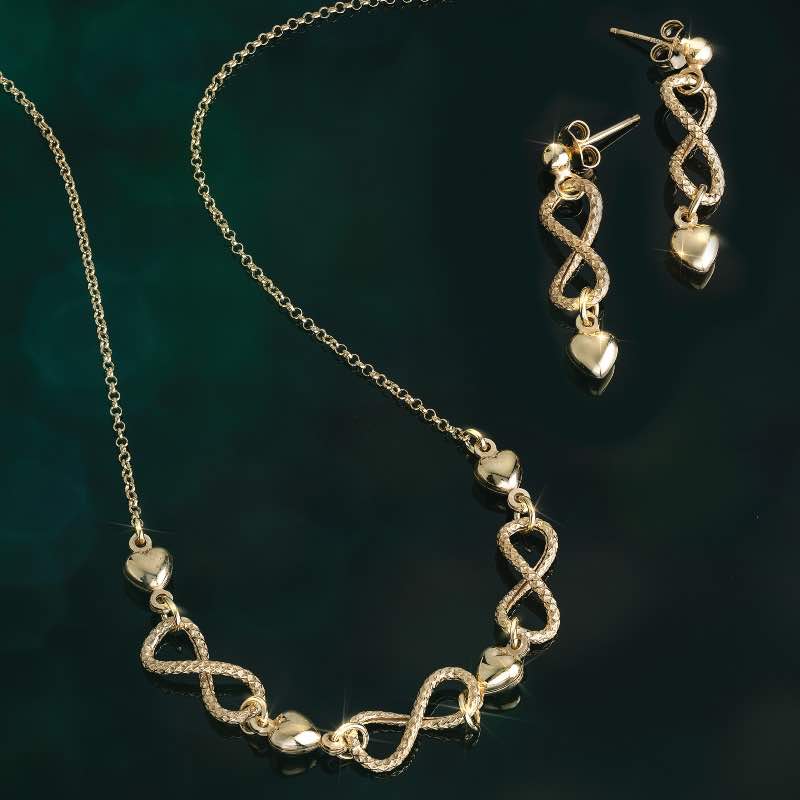 Italian Forever Infinity Necklace & Earrings