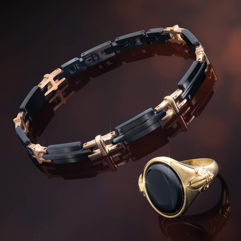 Nero Ring and Bracelet Set