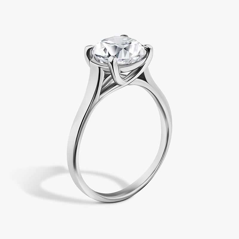 New Earth Lab Diamond Solitaire Ring 2 ct (sterling silver)