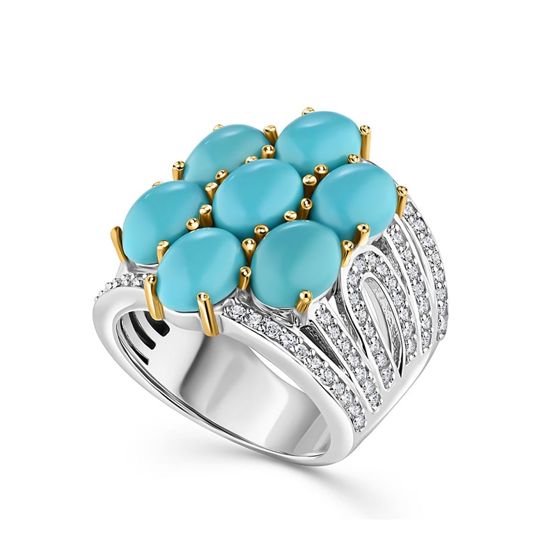 Sterling Silver Sleeping Beauty Turquoise Ring