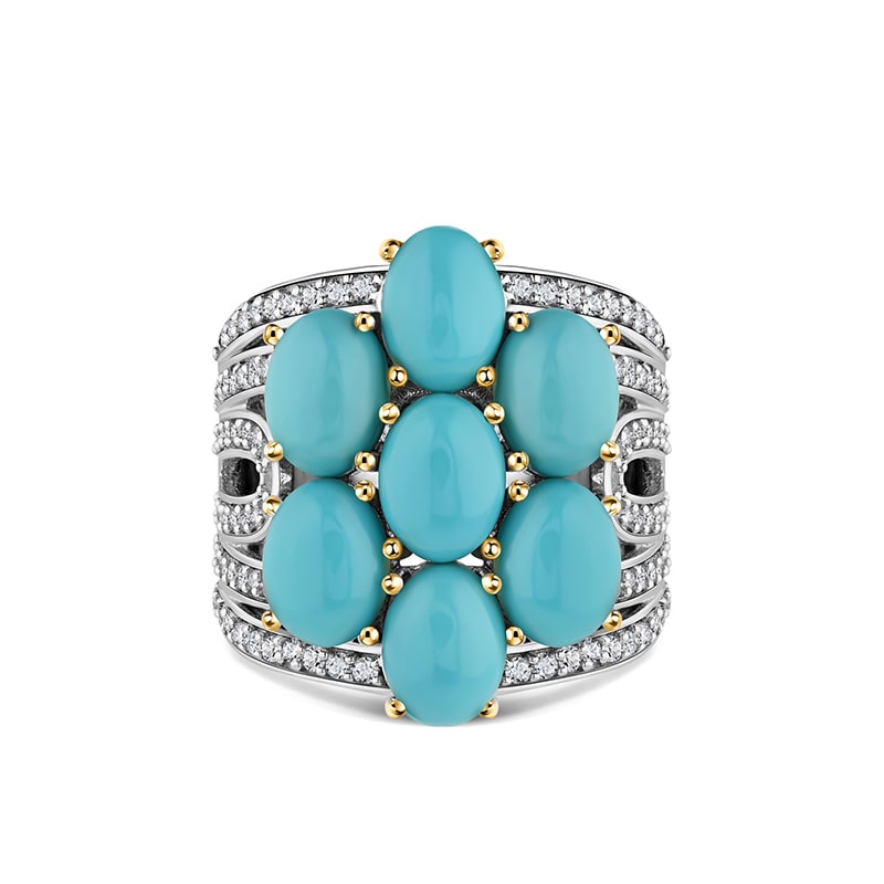 Sterling Silver Sleeping Beauty Turquoise Ring