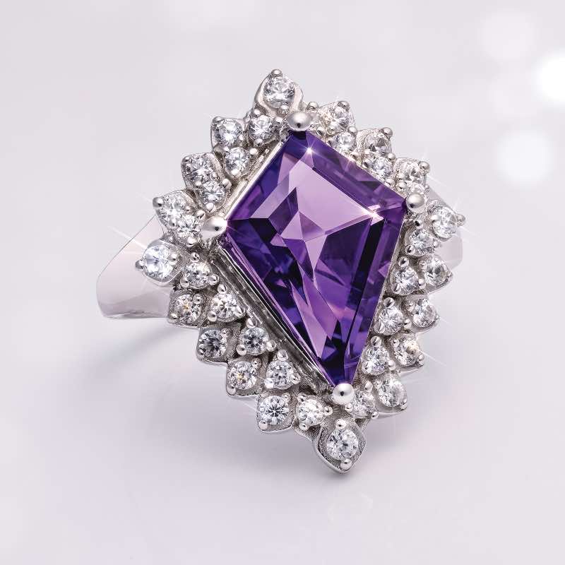 Sterling Silver African Amethyst Ring