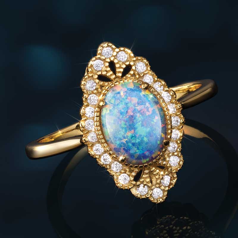 Kyocera Lab-Created Opal Jazz Ring