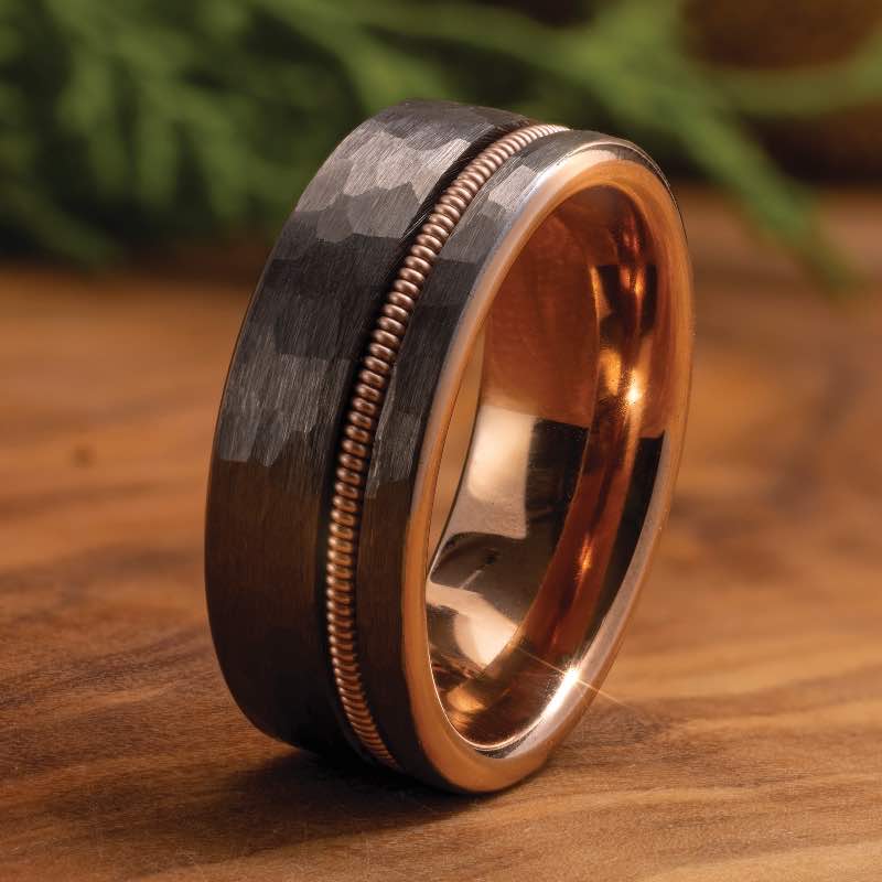 Men's Tungsten Guitar String Ring