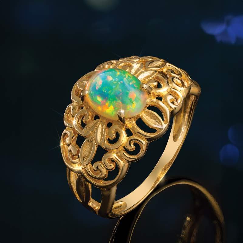 Ethiopian Opal Renaissance Ring