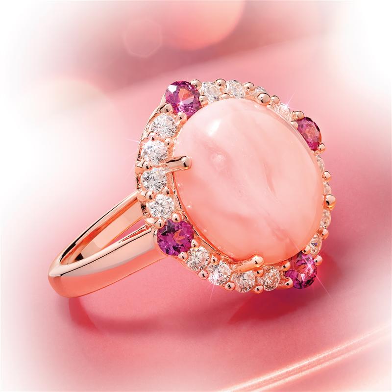 Peruvian Pink Ring Rhodolite Earrings Opal & 