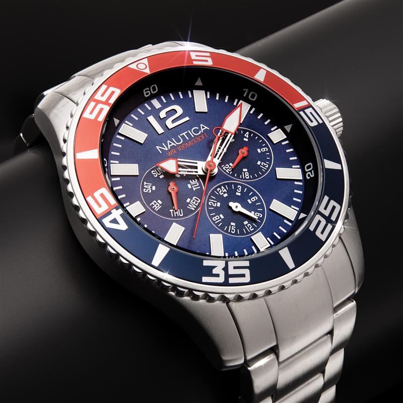 reloj nautica rojo