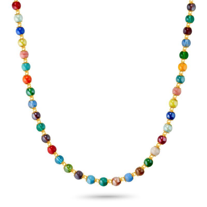 Multicolor Murano Glass Beads Necklace - Multicolor