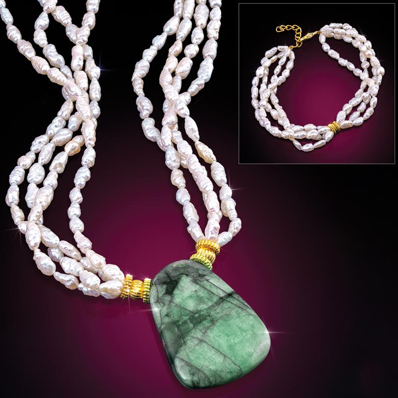 Emerald & Pearl Empress Necklace & 4-Strand Pearl Bracelet Making