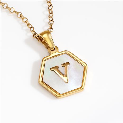 Letter V Necklace 