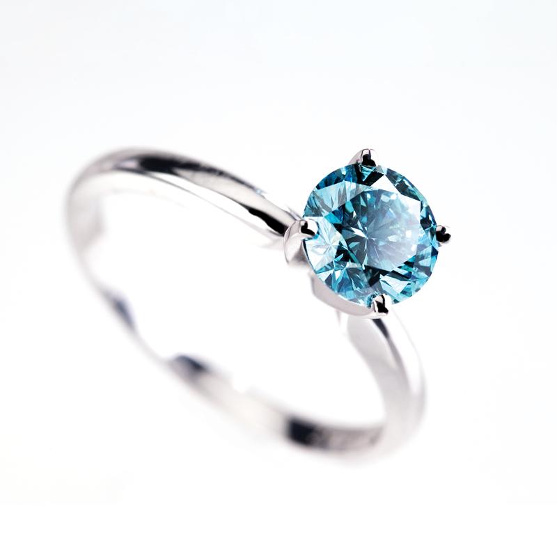 Blue white clearance diamond ring